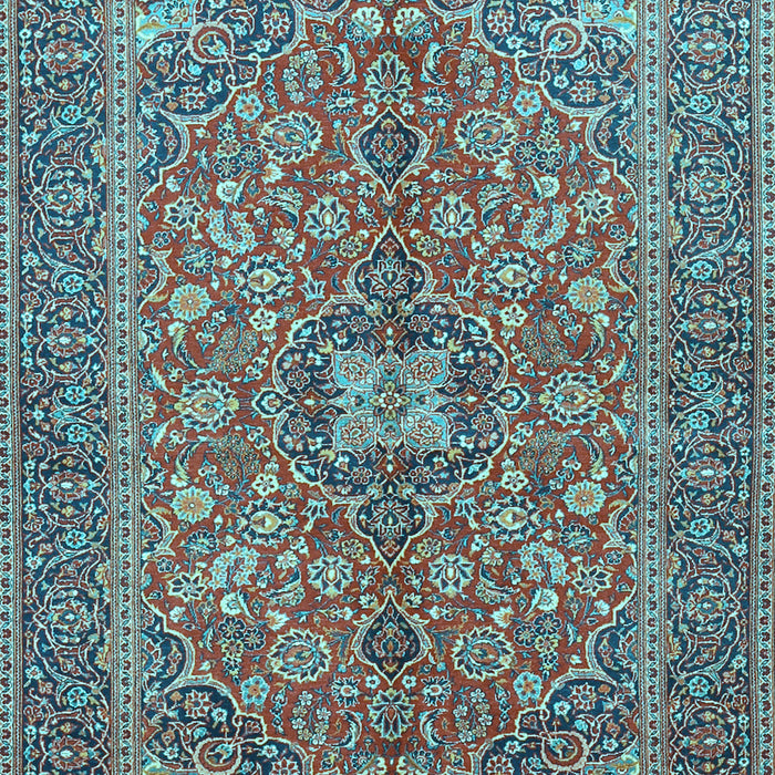 Medallion Light Blue Traditional Rug, tr3158lblu