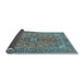 Sideview of Medallion Light Blue Traditional Rug, tr3158lblu