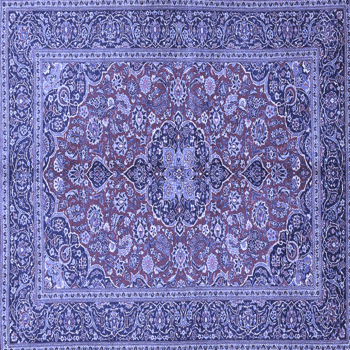 Square Medallion Blue Traditional Rug, tr3158blu