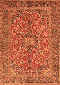 Medallion Orange Traditional Rug, tr3158org