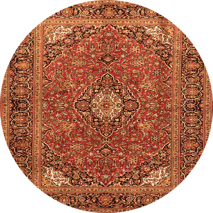 Square Persian Orange Traditional Rug, tr3159org