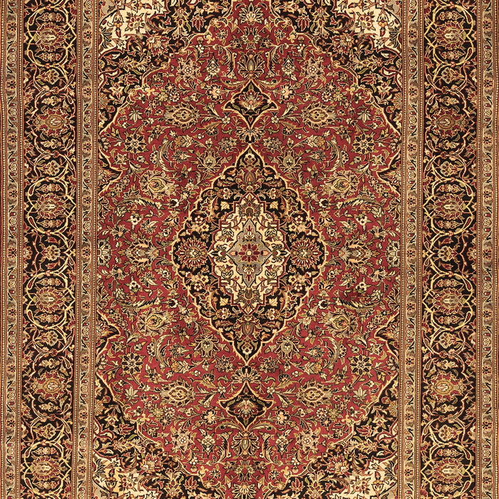 Machine Washable Persian Brown Traditional Rug, wshtr3159brn