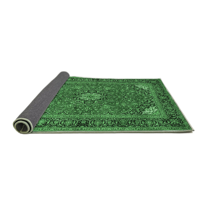 Sideview of Persian Emerald Green Traditional Rug, tr3159emgrn