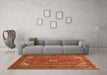 Machine Washable Persian Orange Traditional Area Rugs in a Living Room, wshtr3159org