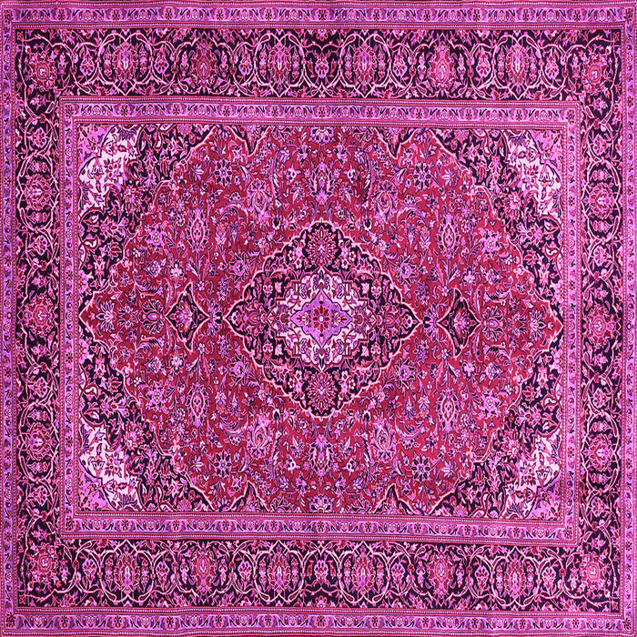 Square Machine Washable Persian Pink Traditional Rug, wshtr3159pnk