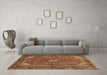 Machine Washable Persian Brown Traditional Rug in a Living Room,, wshtr3159brn