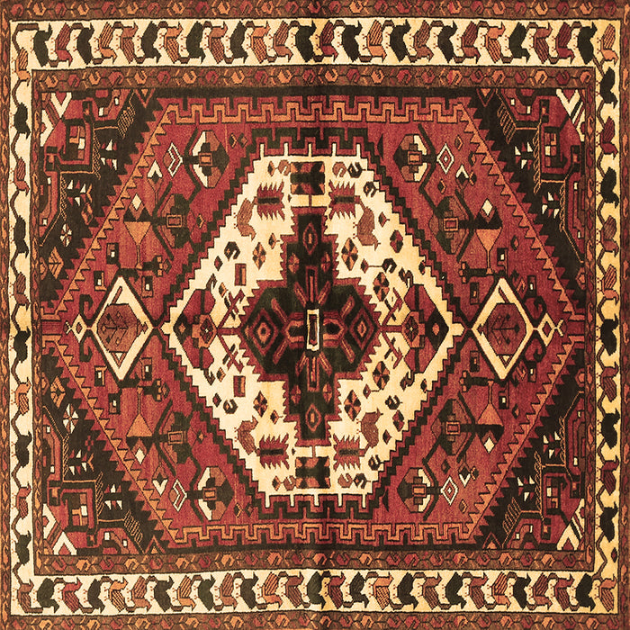 Square Persian Brown Traditional Rug, tr315brn