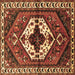 Square Persian Brown Traditional Rug, tr315brn