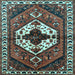 Square Persian Light Blue Traditional Rug, tr315lblu