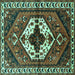 Square Persian Turquoise Traditional Rug, tr315turq