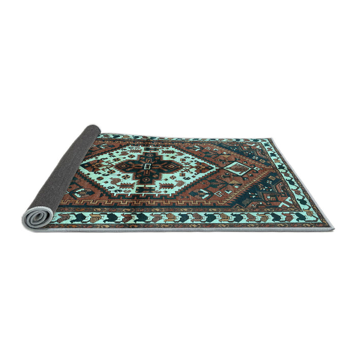 Sideview of Persian Light Blue Traditional Rug, tr315lblu