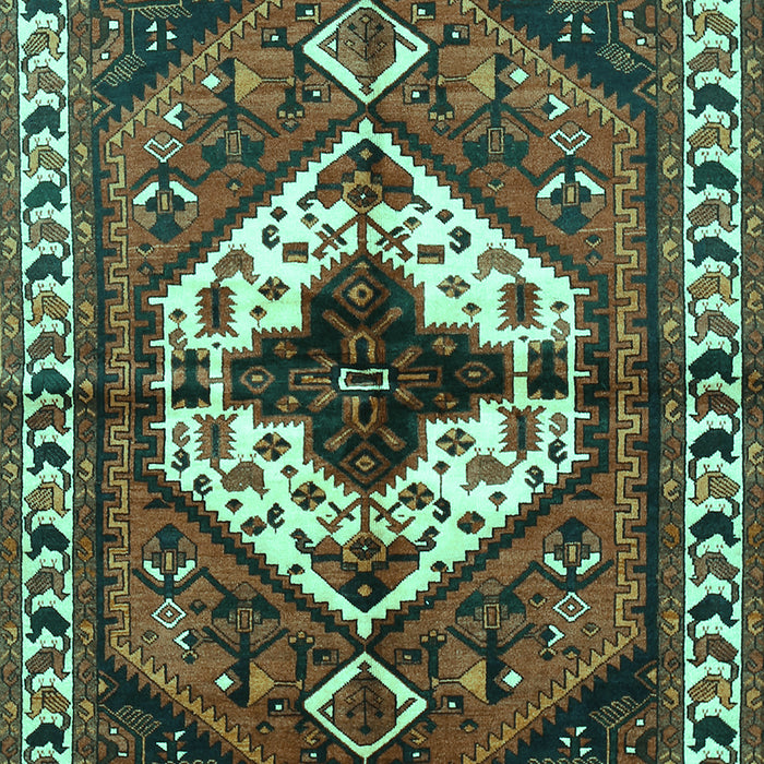 Machine Washable Persian Turquoise Traditional Area Rugs, wshtr315turq
