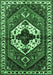 Machine Washable Persian Emerald Green Traditional Area Rugs, wshtr315emgrn