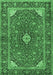 Machine Washable Persian Emerald Green Traditional Area Rugs, wshtr3160emgrn