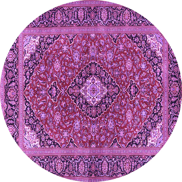 Round Persian Purple Traditional Rug, tr3160pur