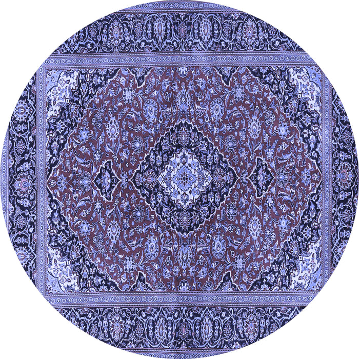 Round Persian Blue Traditional Rug, tr3160blu