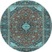 Round Persian Light Blue Traditional Rug, tr3160lblu