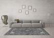 Machine Washable Persian Gray Traditional Rug in a Living Room,, wshtr3160gry