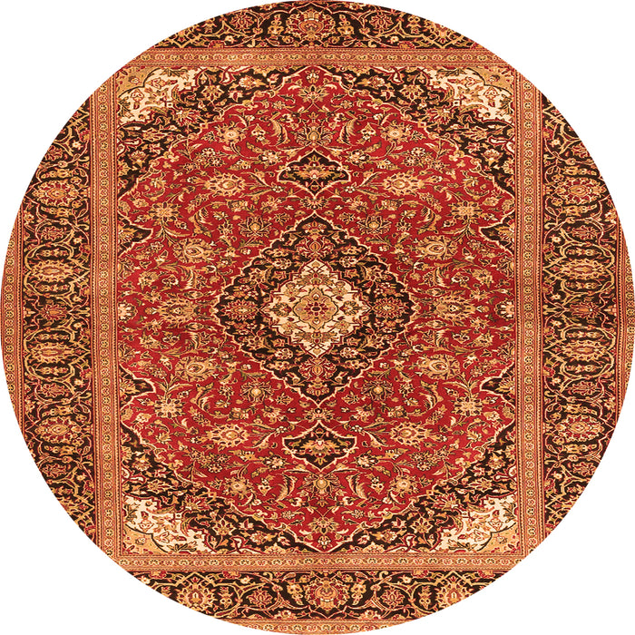 Square Persian Orange Traditional Rug, tr3160org