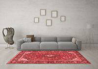 Machine Washable Persian Red Traditional Rug, wshtr3160red