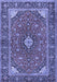 Machine Washable Persian Blue Traditional Rug, wshtr3160blu