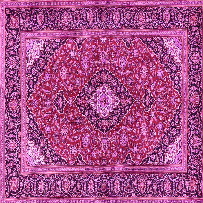 Square Machine Washable Persian Pink Traditional Rug, wshtr3160pnk