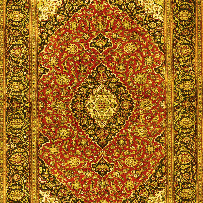 Machine Washable Persian Yellow Traditional Rug, wshtr3160yw