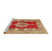 Sideview of Machine Washable Traditional Red Rug, wshtr3161