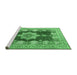 Sideview of Machine Washable Persian Emerald Green Traditional Area Rugs, wshtr3161emgrn