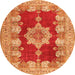 Machine Washable Persian Orange Traditional Area Rugs, wshtr3161org