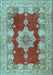 Machine Washable Persian Light Blue Traditional Rug, wshtr3161lblu