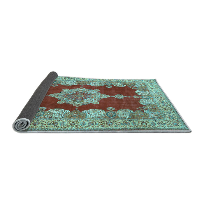 Sideview of Persian Light Blue Traditional Rug, tr3161lblu