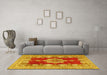 Machine Washable Persian Yellow Traditional Rug in a Living Room, wshtr3161yw