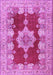 Machine Washable Persian Purple Traditional Area Rugs, wshtr3161pur