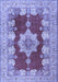 Machine Washable Persian Blue Traditional Rug, wshtr3161blu