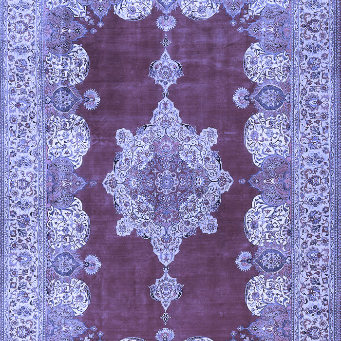 Machine Washable Persian Blue Traditional Rug, wshtr3161blu
