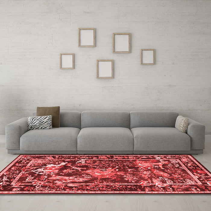 Traditional Red Washable Rugs