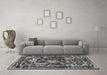 Machine Washable Persian Gray Traditional Rug in a Living Room,, wshtr3162gry
