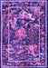 Machine Washable Persian Purple Traditional Area Rugs, wshtr3162pur