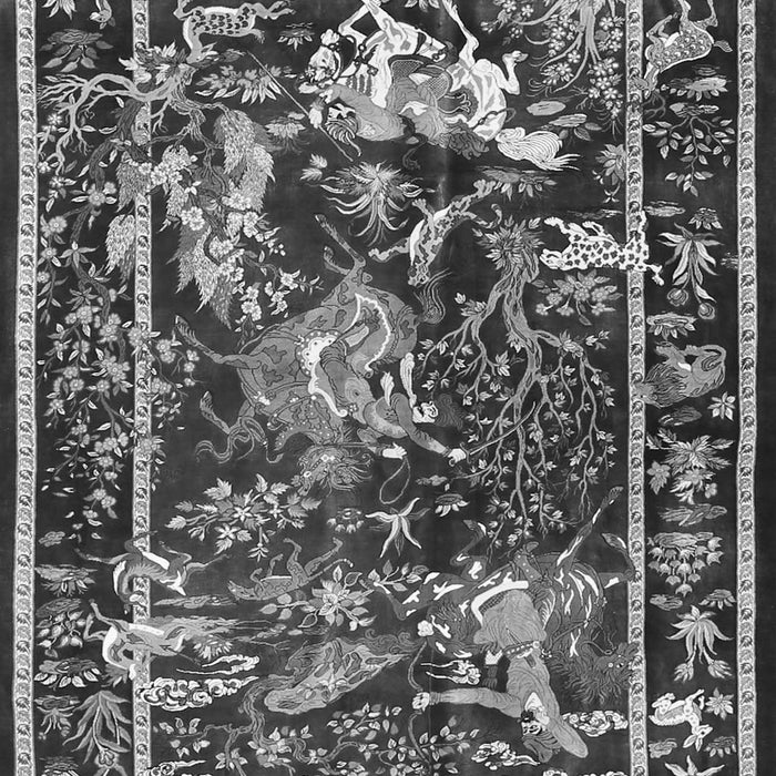 Serging Thickness of Machine Washable Persian Gray Traditional Rug, wshtr3162gry