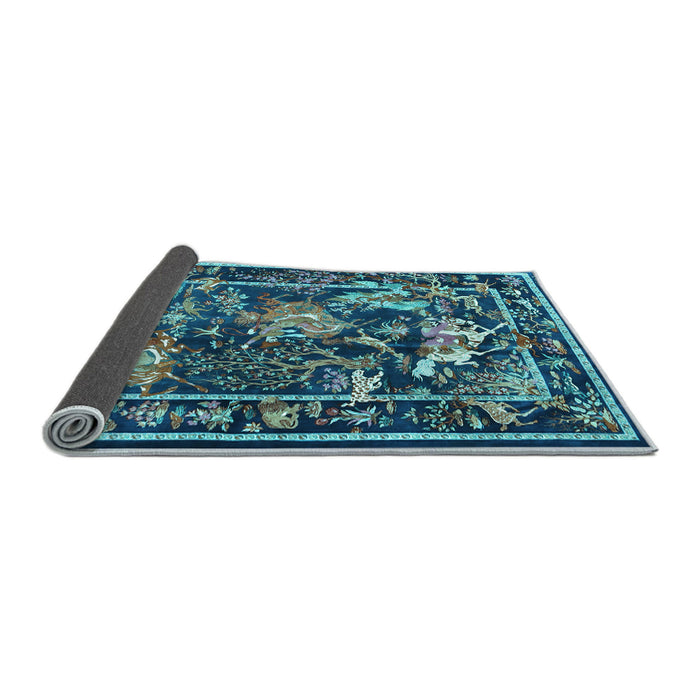 Sideview of Persian Light Blue Traditional Rug, tr3162lblu