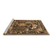 Sideview of Machine Washable Persian Brown Traditional Rug, wshtr3162brn