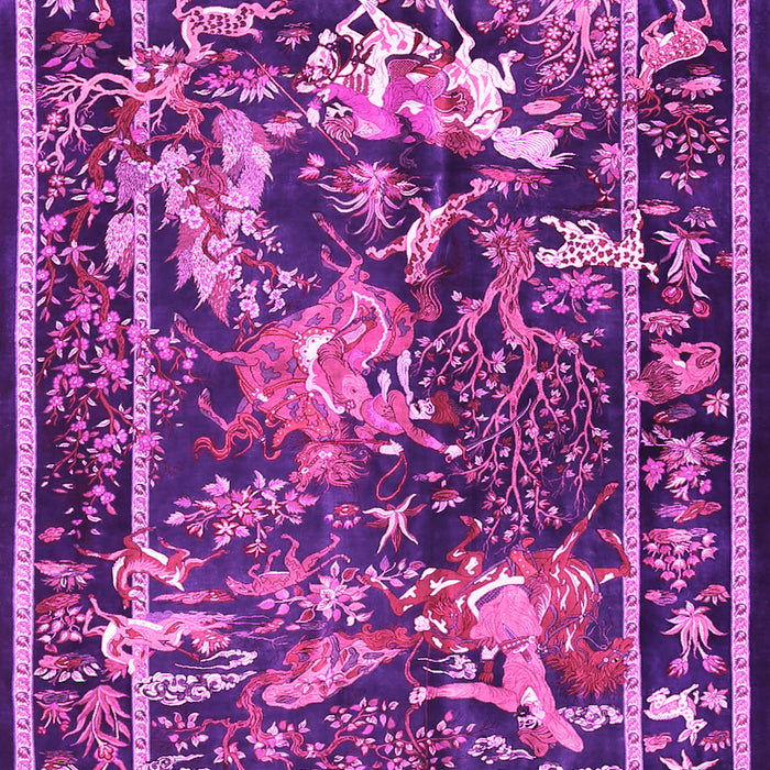Machine Washable Persian Pink Traditional Rug, wshtr3162pnk