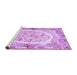 Sideview of Machine Washable Persian Purple Traditional Area Rugs, wshtr3163pur