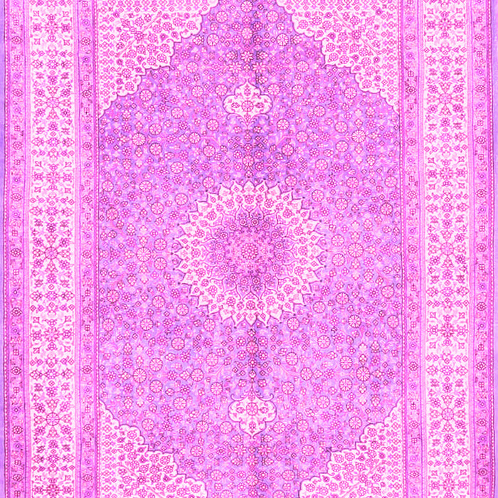 Machine Washable Medallion Pink Traditional Rug, wshtr3164pnk
