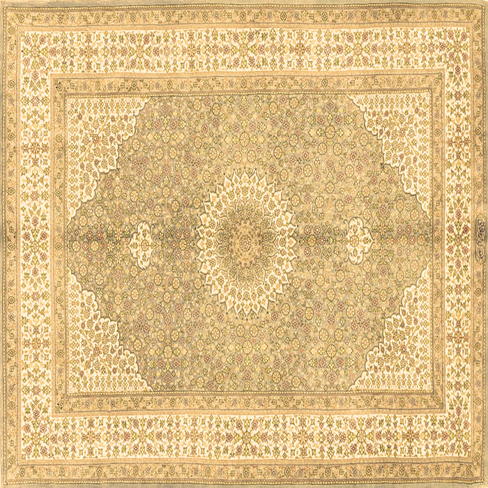 Square Medallion Brown Traditional Rug, tr3164brn