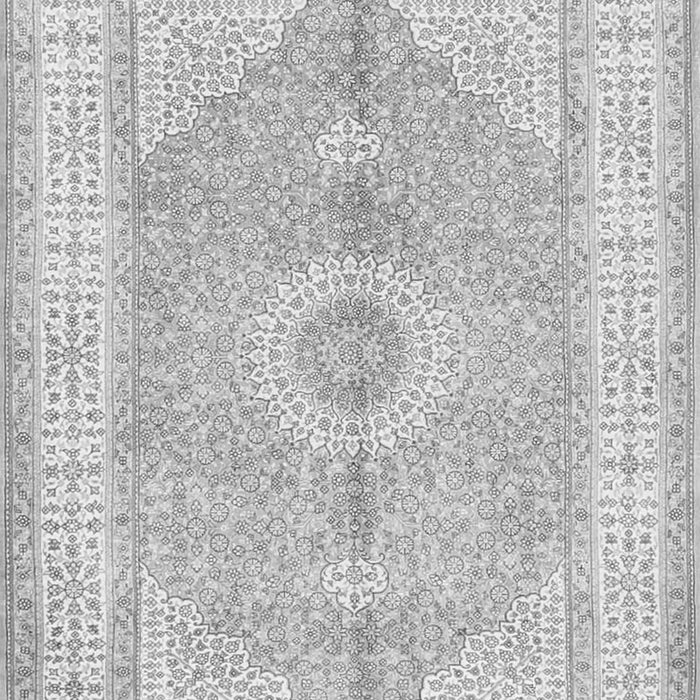 Serging Thickness of Machine Washable Medallion Gray Traditional Rug, wshtr3164gry