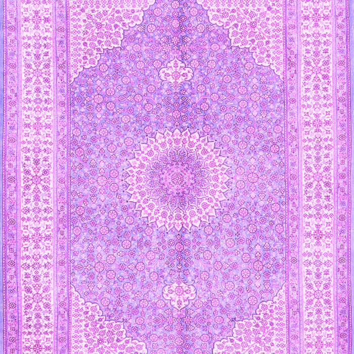 Machine Washable Medallion Purple Traditional Area Rugs, wshtr3164pur