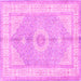 Square Medallion Pink Traditional Rug, tr3164pnk