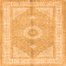 Serging Thickness of Medallion Orange Traditional Rug, tr3164org